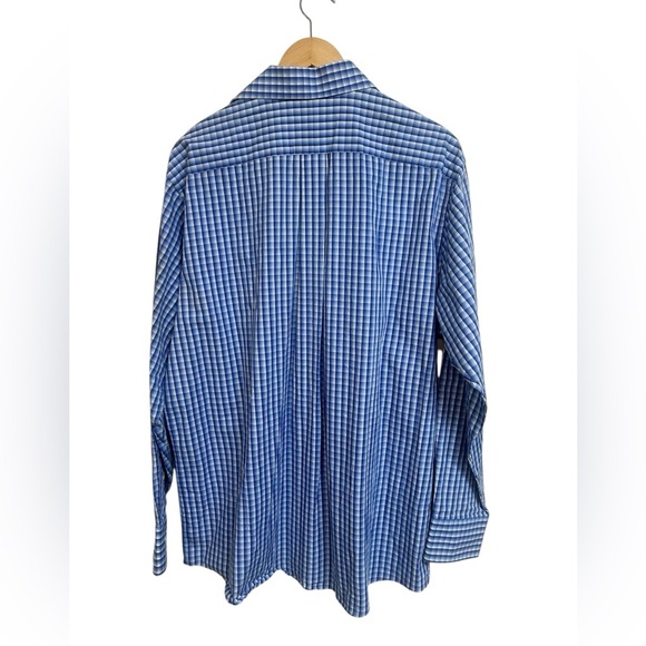 Michael Kors Men’s Blue Plaid Button Down Shirt Sz XL - Picture 3 of 6